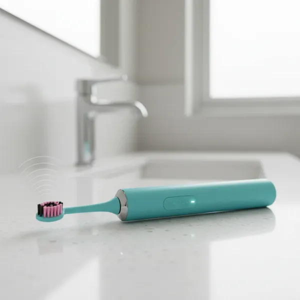 Foreo ISSA 3 sleek ergonomic design with silicone bristles and sonic pulsations for advanced oral care